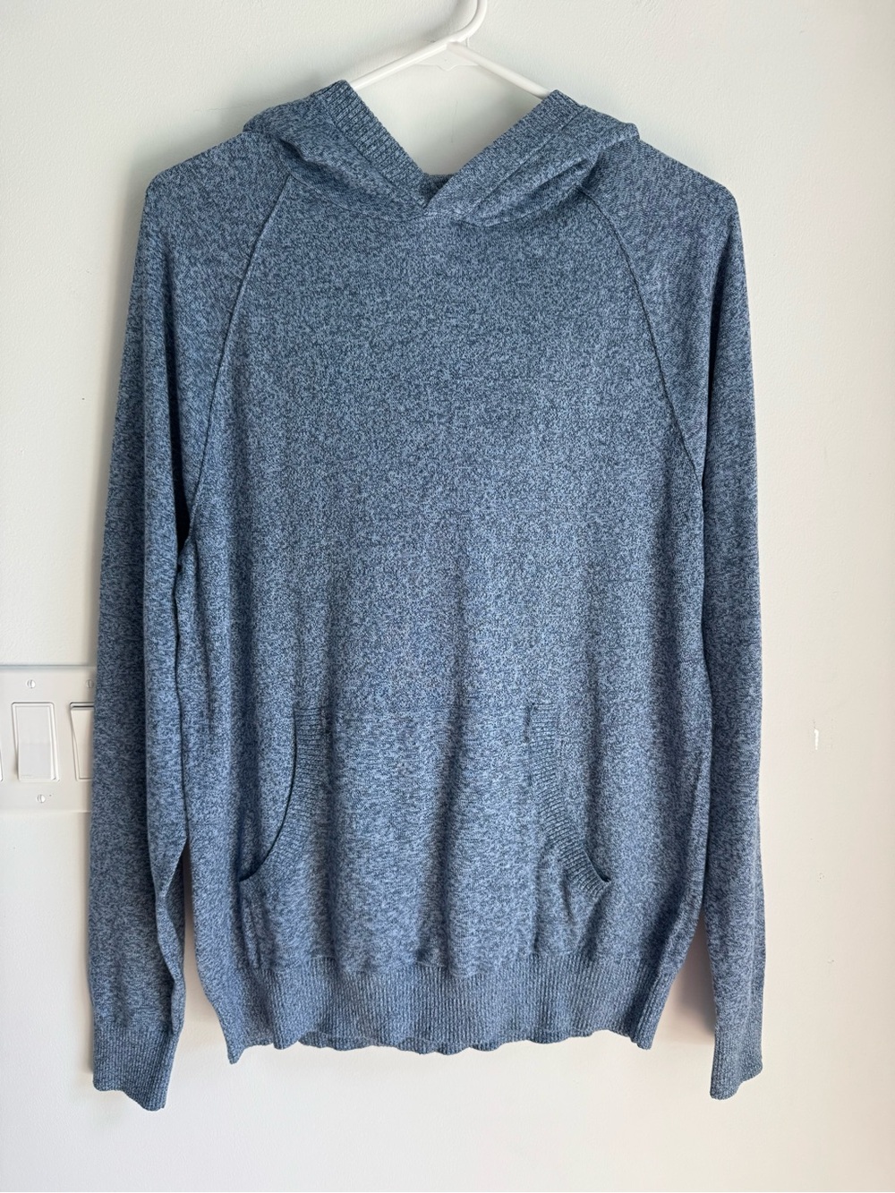 Old Navy Raglan-Sleeve Pullover Sweater Hoodie in Heather Blue NEW Mens Sz M